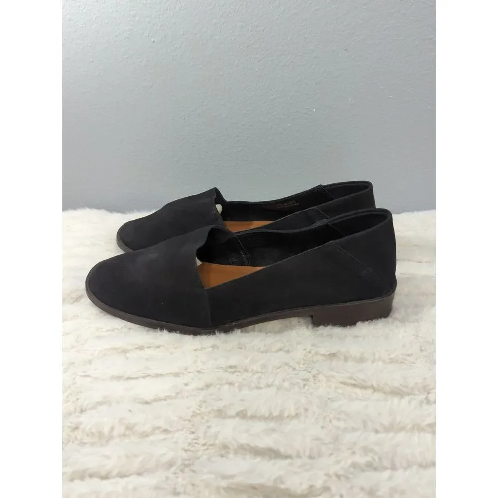 Lucky‎ Brand Womens Harping Heeled Black Loafers Size 8.5